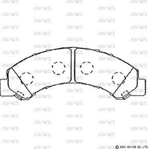 Тормозные колодки Advics. Артикул SN896
