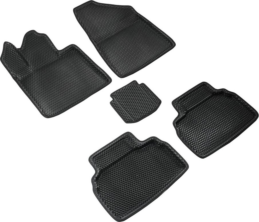 Коврики Seintex 3D EVA ромб для салона Changan UNI-T 2022-2026 ЧЕРНЫЕ. Артикул 316324