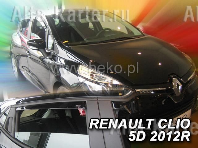Дефлекторы Heko для окон Renault Clio IV 5-дв. 2012-2019. Артикул 27184