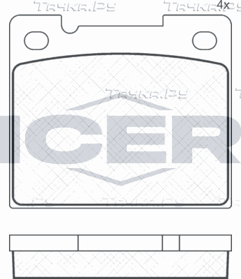 Тормозные колодки Icer задние для Volvo 740 1986-1992. Артикул 180770