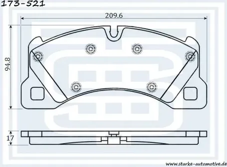 Колодки тормозные перед (Starke). Артикул 173521