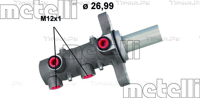 Тормозной цилиндр главный Metelli. Артикул 05-1168