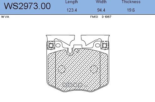 Колодки тормозные дисковые передние BMW 7-серия G11/G12 2014 (Jeenice). Артикул WS297300