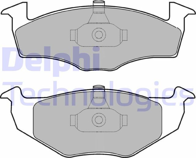 Тормозные колодки Delphi (Low-Metallic) передние для SEAT Arosa I 1997-2004. Артикул LP1601