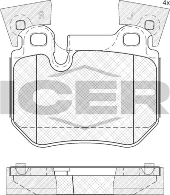 Тормозные колодки Icer. Артикул 181965