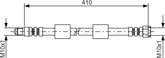 Тормозной шланг Bosch передний внешний для BMW 5 IV (E39) 1995-2004. Артикул 1 987 476 650