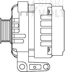 Генератор StartVOLT для Chevrolet Captiva I 2010-2018. Артикул LG 0508