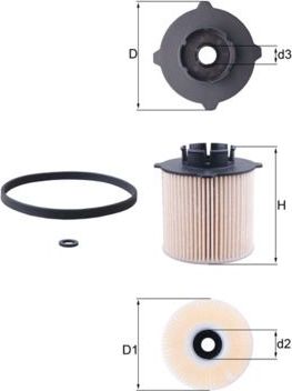 Топливный фильтр Mahle. Артикул KX 265D