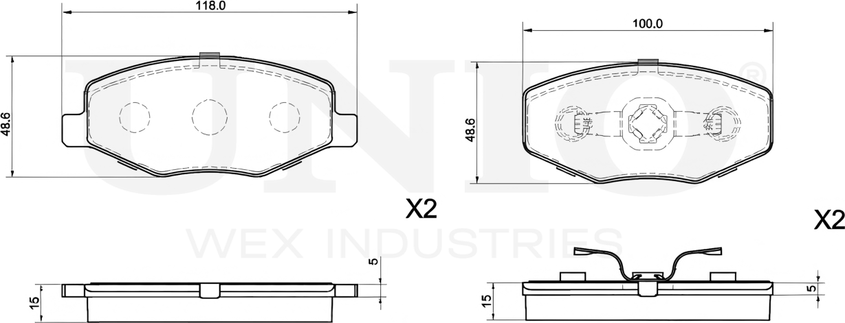 Колодки тормозные дисковые, комплект (Unio). Артикул BRP-20094