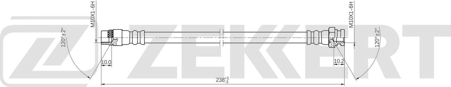 Тормозной шланг Zekkert. Артикул BS-9561