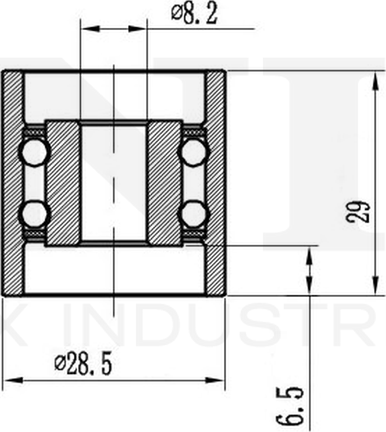 Ролик зубчатого ремня ГРМ направляющий (Unio). Артикул TNS-10172