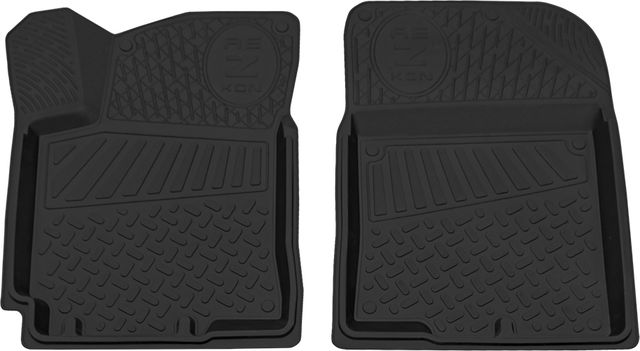 Коврики Rezkon резиновые передние для салона Hyundai Solaris 2010-2013. Артикул 1520050100