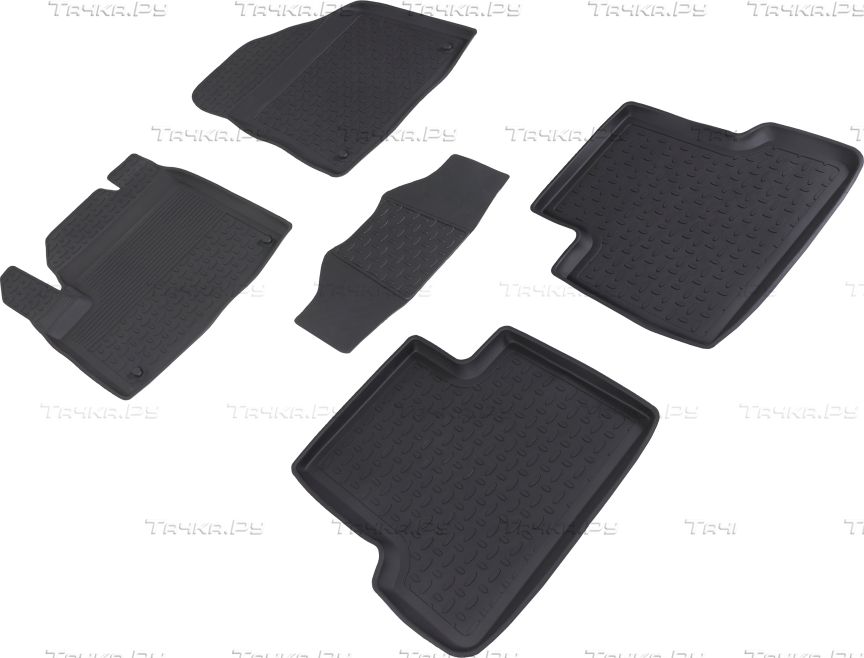 Коврики резиновые Seintex с высоким бортиком для салона Jeep Cherokee KL 2013-2026. Артикул 85770