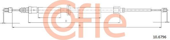 Трос ручника (тросик ручного тормоза) Cofle. Артикул 92.10.6796
