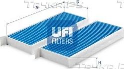 Салонный фильтр UFI ARGENTIUM. Артикул 34.254.00