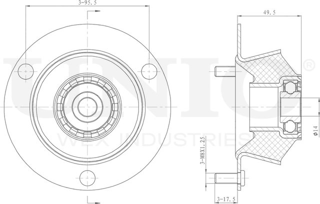 Опора амортизационной стойки (Unio). Артикул RMP-13071