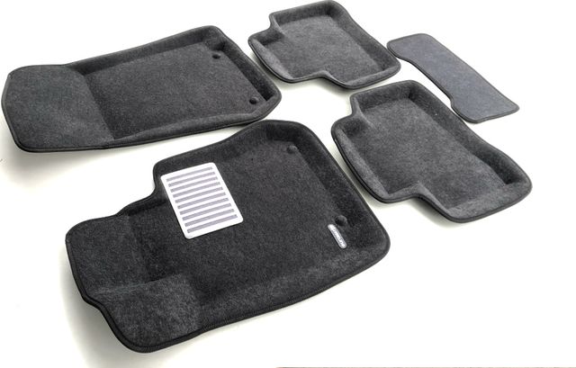 Коврики текстильные Euromat 3D Lux для салона Mercedes-Benz GLC-Класс X253 2016-2026 Темно-серые. Артикул EM3D-003518G