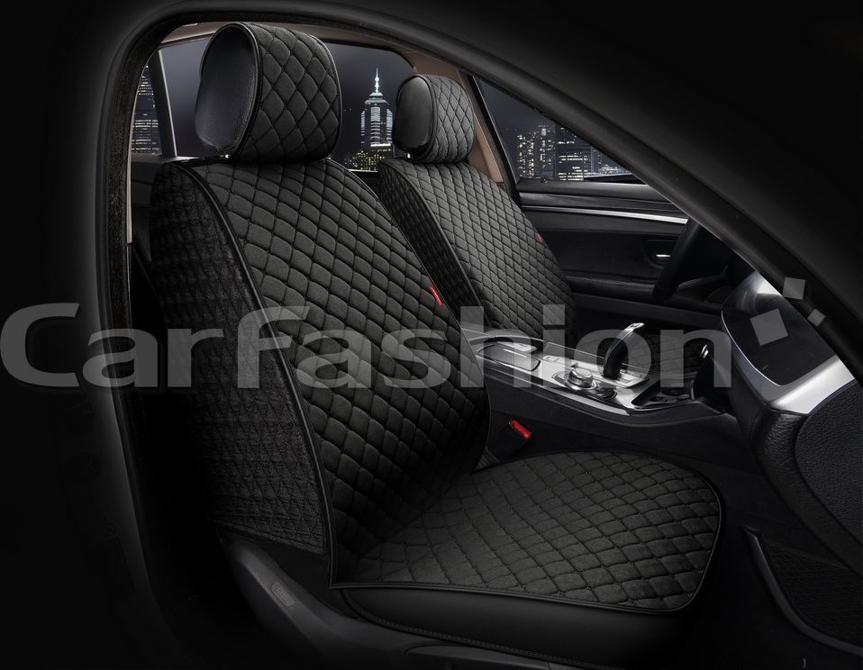 Накидки универсальные CarFashion Cube Front для авто, цвет Черный/Черный/Черный. Артикул 26166