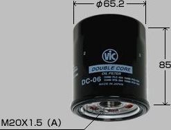 DC-06 МАСЛЯНЫЙ ФИЛЬТР С ДВОЙНЫМ КЛАПАНОМK2#A,L1#A,D1#A,D1#B,B16B,B20B, (VIC). Артикул DC06