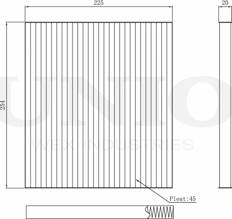 Фильтр салона (Unio). Артикул FLT-40035