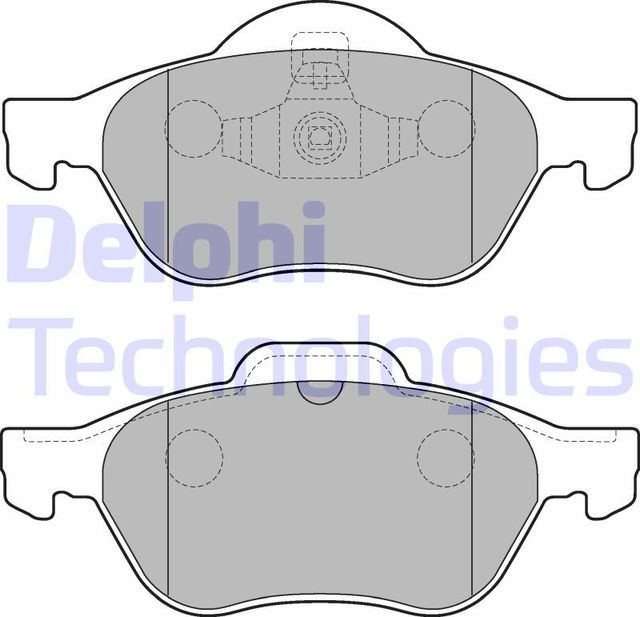 Тормозные колодки Delphi (Low-Metallic). Артикул LP2252