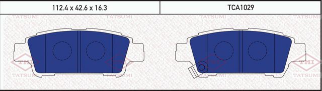 Колодки тормозные TOYOTA AVENSIS/PREVIA 01- задн. (Tatsumi) Tatsumi. Артикул TCA1029