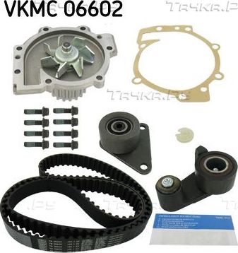 Помпа (водяной насос) с комплектом ремня ГРМ SKF для Volvo XC70 I 1997-2002. Артикул VKMC 06602