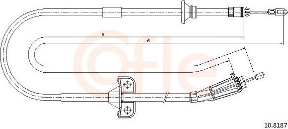 Трос ручника (тросик ручного тормоза) Cofle. Артикул 10.8187