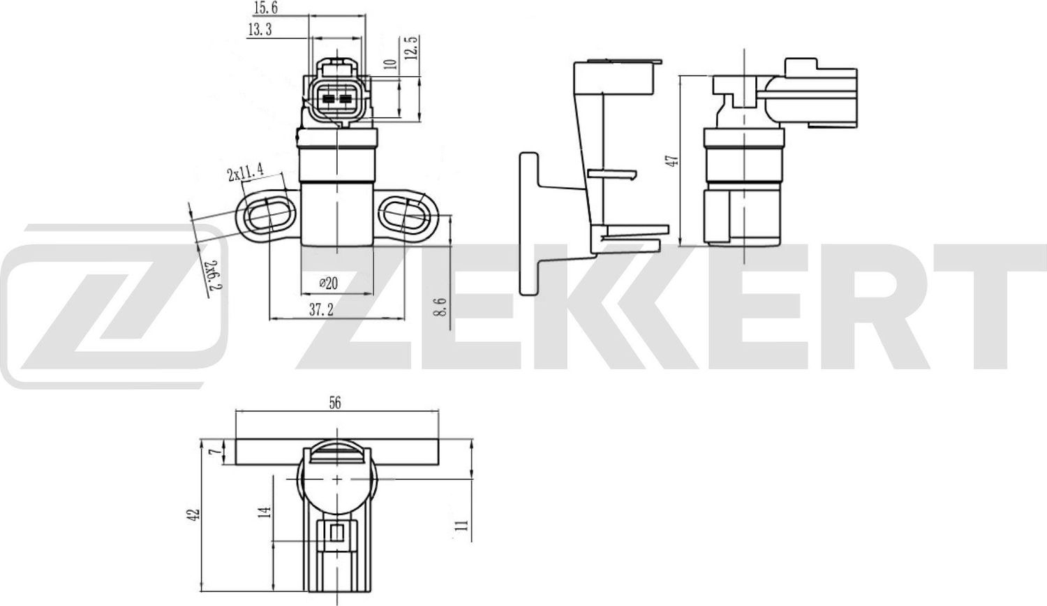 Датчик положения коленвала Zekkert. Артикул SE-4059