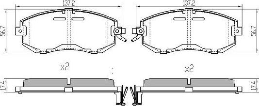 Тормозные колодки Fremax. Артикул FBP-1564