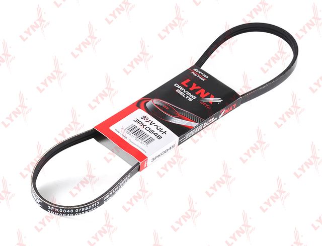 Приводной ремень поликлиновой LYNXauto для Toyota Ist I 2004-2007. Артикул 3PK0848
