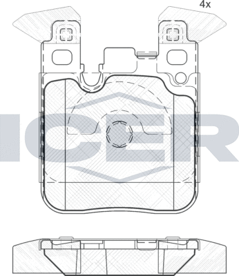 Тормозные колодки Icer. Артикул 182092