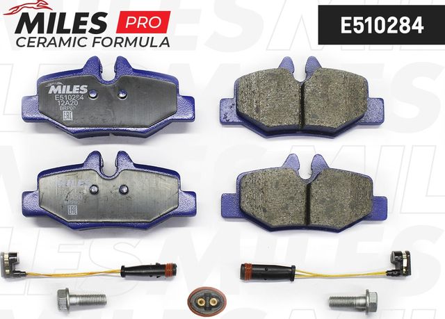Тормозные колодки Miles (Керамика) задние для Mercedes-Benz Viano I (W639) 2003-2014. Артикул E510284