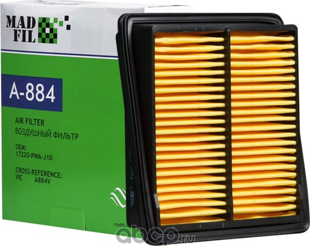 ВОЗДУШНЫЙ ФИЛЬТР (Madfil). Артикул A884