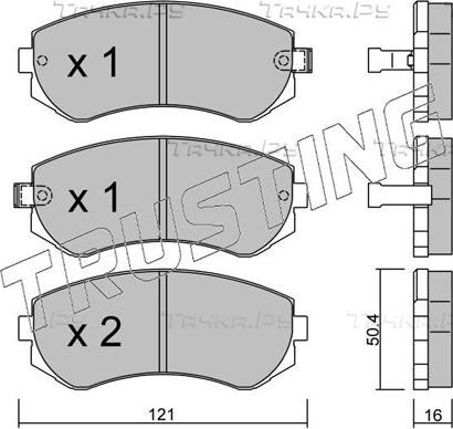 Тормозные колодки Trusting передние для Nissan Almera N15 1998-2000. Артикул 313.0