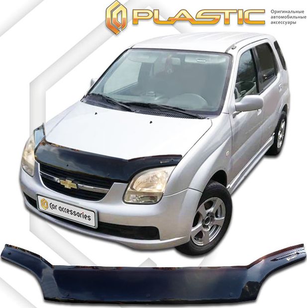 Дефлектор СА Пластик для капота (Classic черный) Chevrolet Cruze хэтчбек правый руль 2001-2008. Артикул 2010010103620