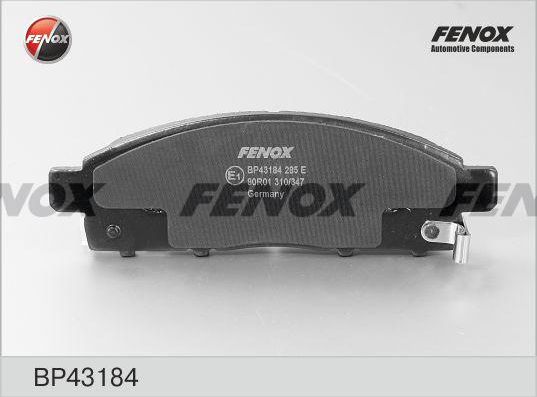 Тормозные колодки Fenox. Артикул BP43184