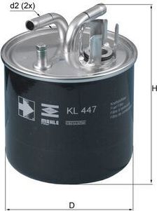 Топливный фильтр Mahle. Артикул KL 447