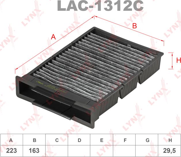 Салонный фильтр LYNXauto. Артикул LAC-1312C