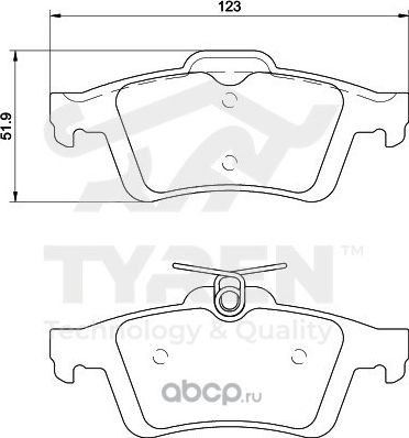 Дисковые тормозные колодки (Tyren). Артикул TYR1213531