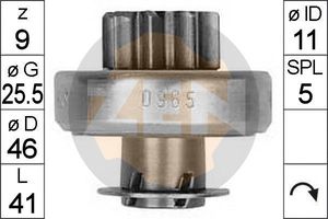 Бендикс стартера Era для Fiat Doblo II 2010-2025. Артикул ZN0965