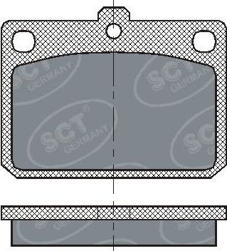 Тормозные колодки SCT-Germany передние для Mazda 818 1974-1978. Артикул SP 159 PR