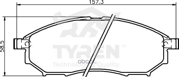 Колодки тормозные дисковые | перед | (Tyren). Артикул TYR1212151