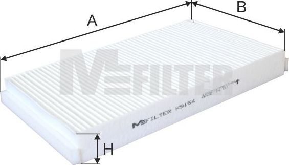 Салонный фильтр MFilter для Fiat Multipla I 1999-2010. Артикул K 9154