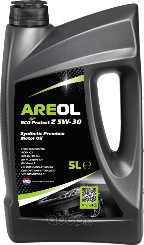 AREOL ECO Protect Z 5W30 (5L)_масло моторное! синт./ACEA C3,API SN,MB 229.51/229. Артикул 5W30AR006