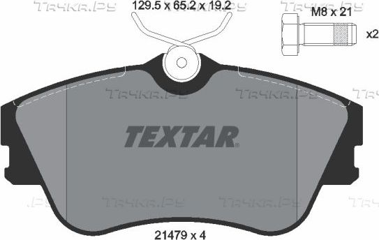 Тормозные колодки Textar Q+ передние для Volkswagen Transporter T4 1990-1999. Артикул 2147902