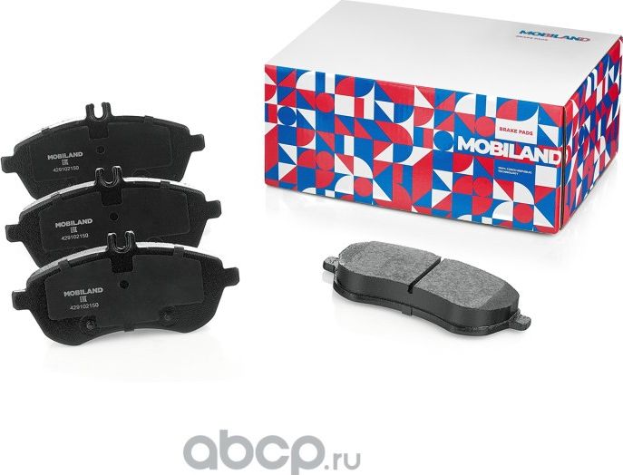 Колодки тормозные дисковые передние (4 шт.) с п/шум. пласт. MERCEDES-BENZ C-CLAS (Mobiland). Артикул 429102150