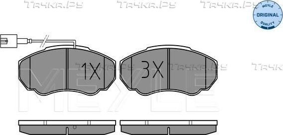 Тормозные колодки Meyle Original. Артикул 025 239 1719/W