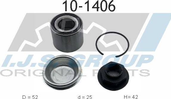 Ступичный подшипник (комплект) IJS Group. Артикул 10-1406