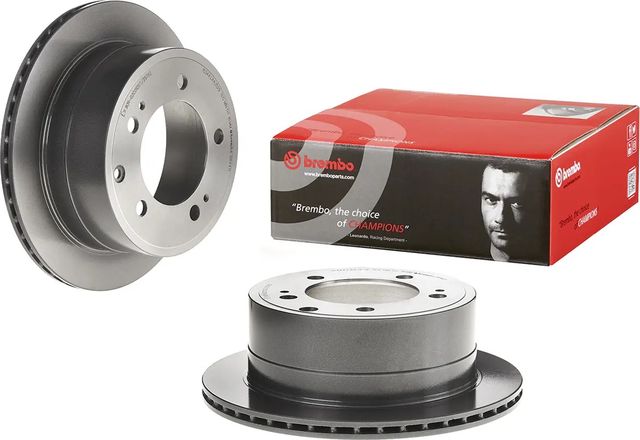 Тормозной диск Brembo PRIME LINE - UV Coated задний для Toyota Land Cruiser 70 1990-2007. Артикул 09.B644.11